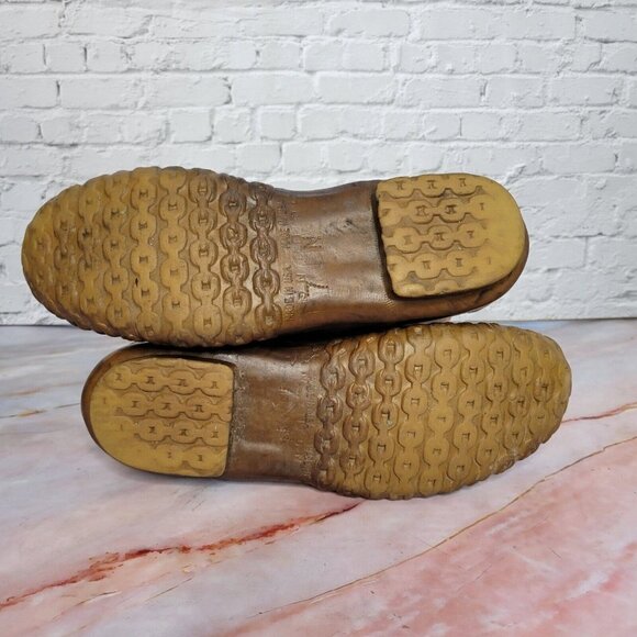 Vintage LL Bean Maine Hunting Shoe Brown Womens 7 Narrow 8" Leather Duck Boots - Picture 5 of 9